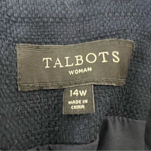𝅺TALBOTS Navy Blue Medium Weight A line Skirt Size 14 - Picture 7 of 7